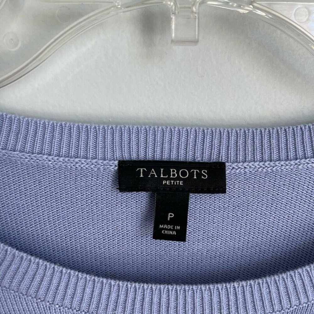 Talbots Blue Long Nautical Anchor Sweater - Picture 2 of 6